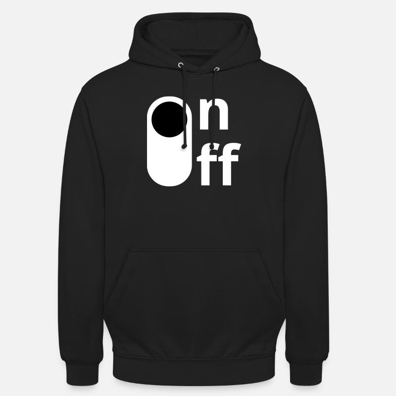 Turn on Turn off - Sweat-shirt à capuche unisexe - noir