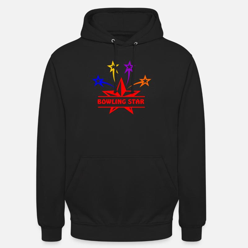 Couleur étoile de bowling - Sweat-shirt à capuche unisexe - noir