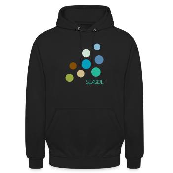 Toutes les couleurs - Bord de mer - Sweat-shirt à capuche unisexe - noir - Devant - Alina (178cm) & Michal (187cm)