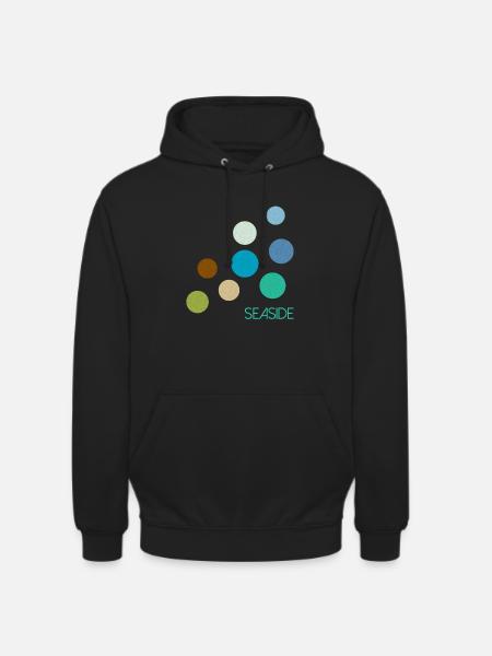 all the colours - seaside - Unisex Hoodie - black