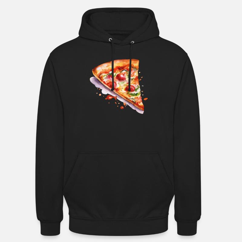 pizza - Sweat-shirt à capuche unisexe - noir