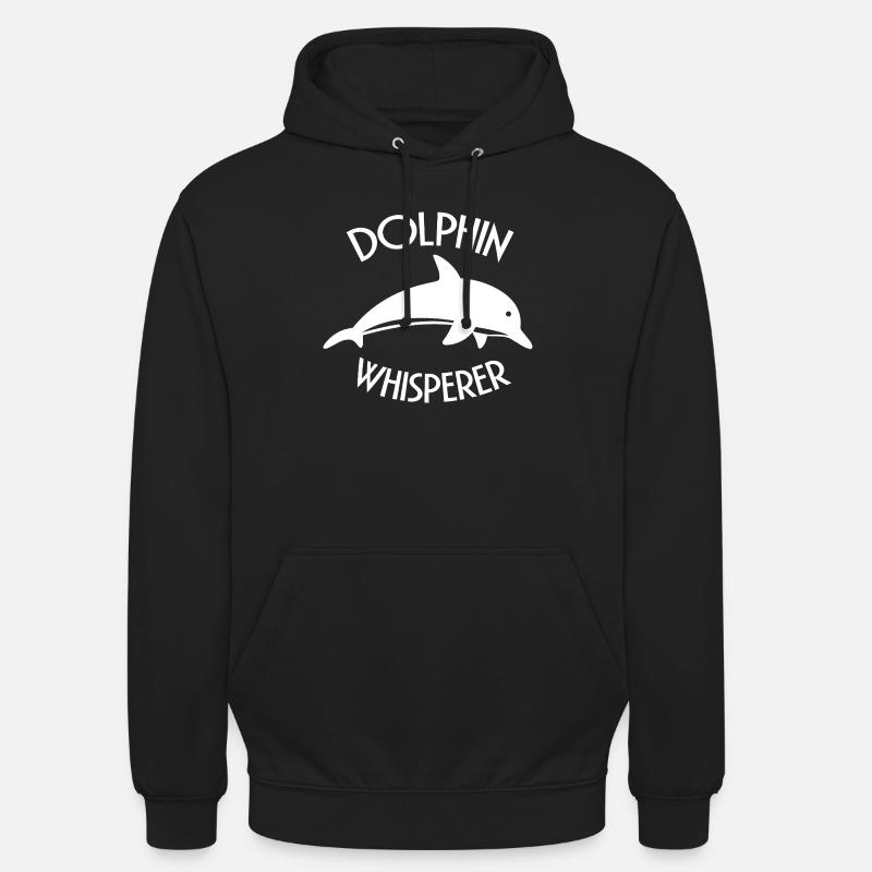 Image Dolphin Whisperer Ocean Lover - Sweat-shirt à capuche unisexe - noir