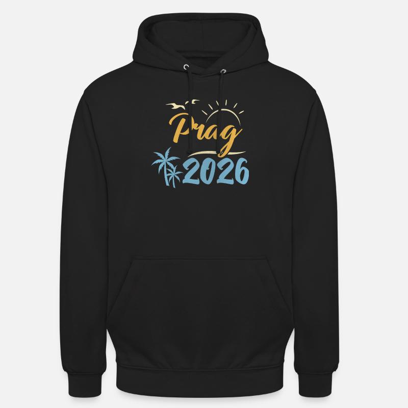 Prague 2026 - Sweat-shirt à capuche unisexe - noir