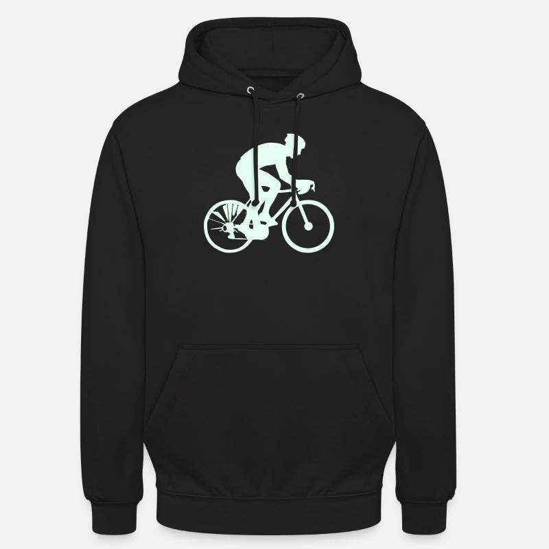 Cyclist Silhouette Mint - Unisex Hoodie - black