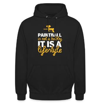 Paintball paintball player gift saying - Unisex Hoodie - black - Front - Alina (178cm) & Michal (187cm)