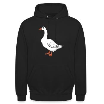 Gans - Unisex Hoodie - Schwarz - Vorne - Alina (178cm) & Michal (187cm)