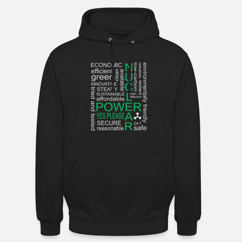 Atomkraft, Ja bitte, Kernenergie - Unisex Hoodie - Schwarz