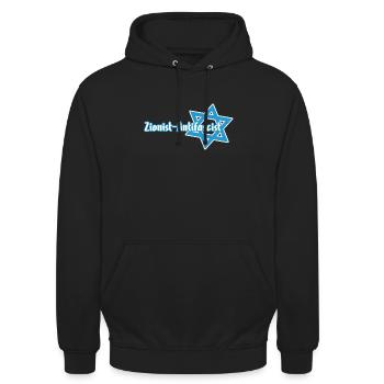 Zionist Star - Unisex Hoodie - Schwarz - Vorne - Alina (178cm) & Michal (187cm)