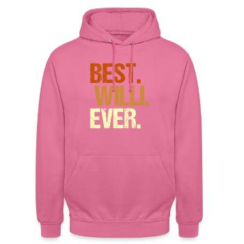 Willi - Unisex Hoodie - Pink - Vorne - Alina (178cm) & Michal (187cm)