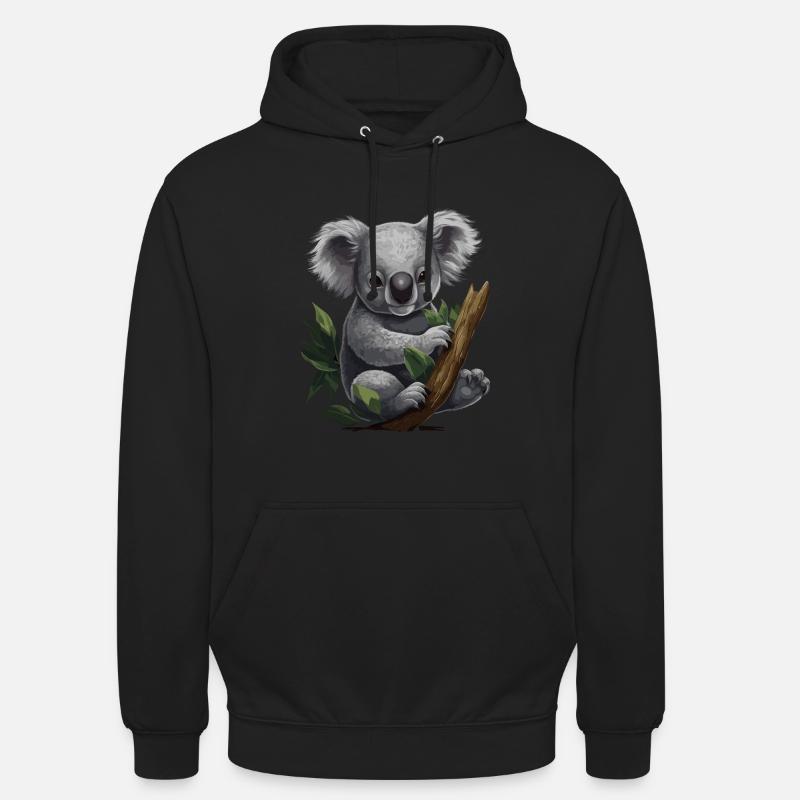 Koala Mignon Koala Ours - Sweat-shirt à capuche unisexe - noir