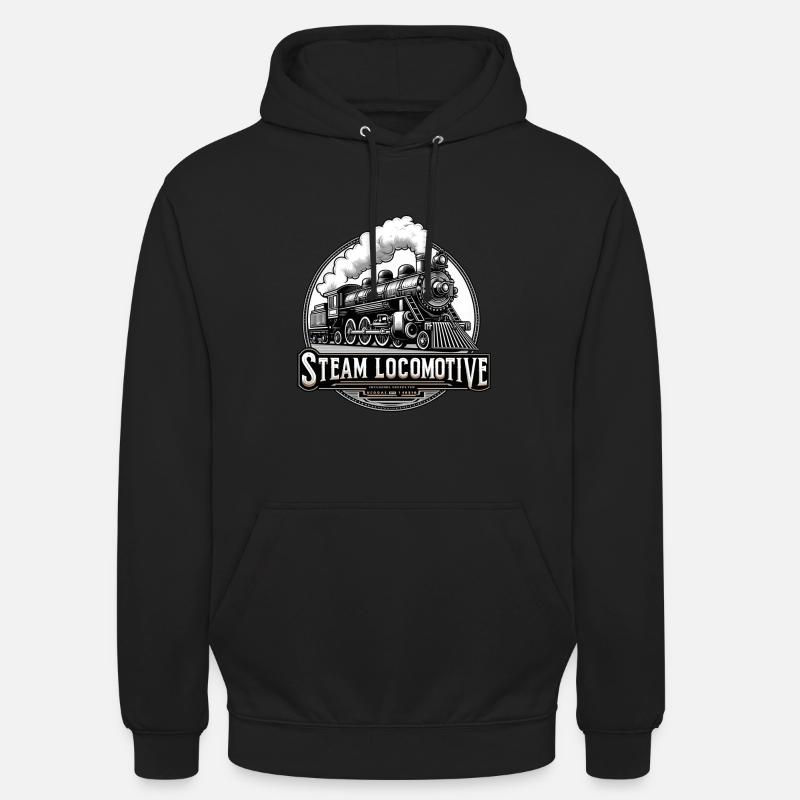 Dampflok Dampfmaschine Eisenbahn Dampfzug - Unisex Hoodie - Schwarz