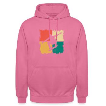Skateboarding Tricks Skater Stunt Skateboard - Unisex Hoodie - Pink - Vorne - Alina (178cm) & Michal (187cm)