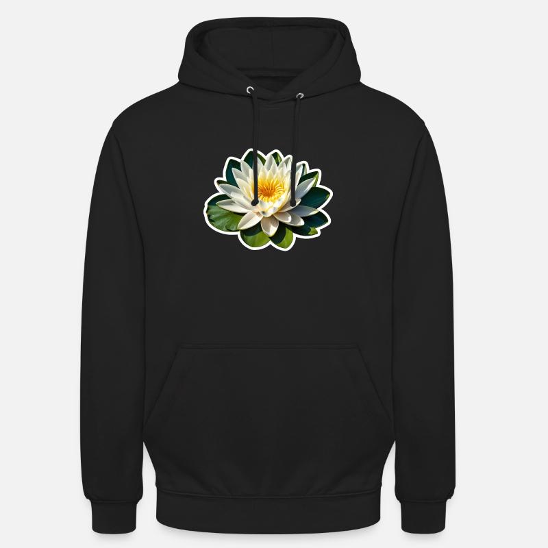 Un beau nénuphar - Sweat-shirt à capuche unisexe - noir