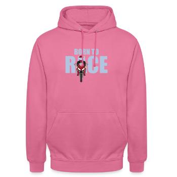 Moto - Sweat-shirt à capuche unisexe - rose - Devant - Alina (178cm) & Michal (187cm)