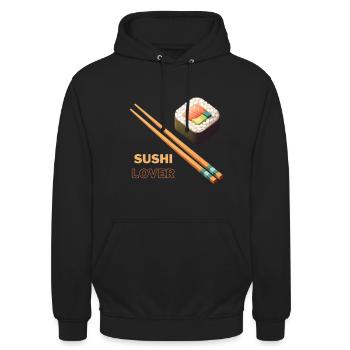Sushi Lover - Unisex Hoodie - black - Front - Alina (178cm) & Michal (187cm)