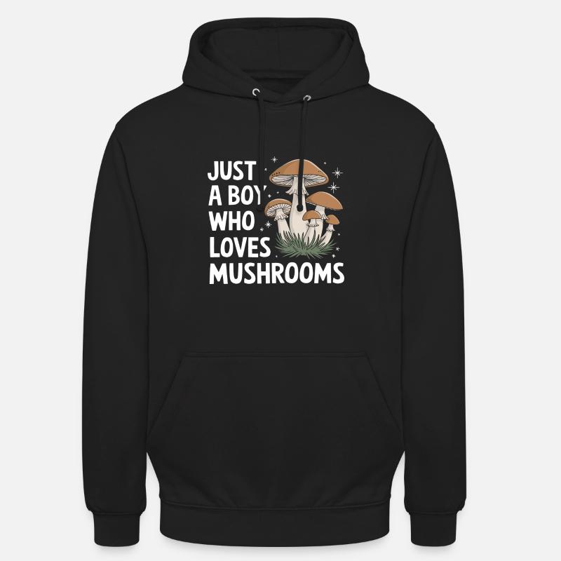 Champignons Champignons Champignon Champignon - Sweat-shirt à capuche unisexe - noir