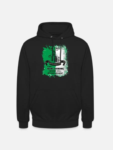 Steiermark Spruch Steirische Harmonika - Unisex Hoodie - Schwarz