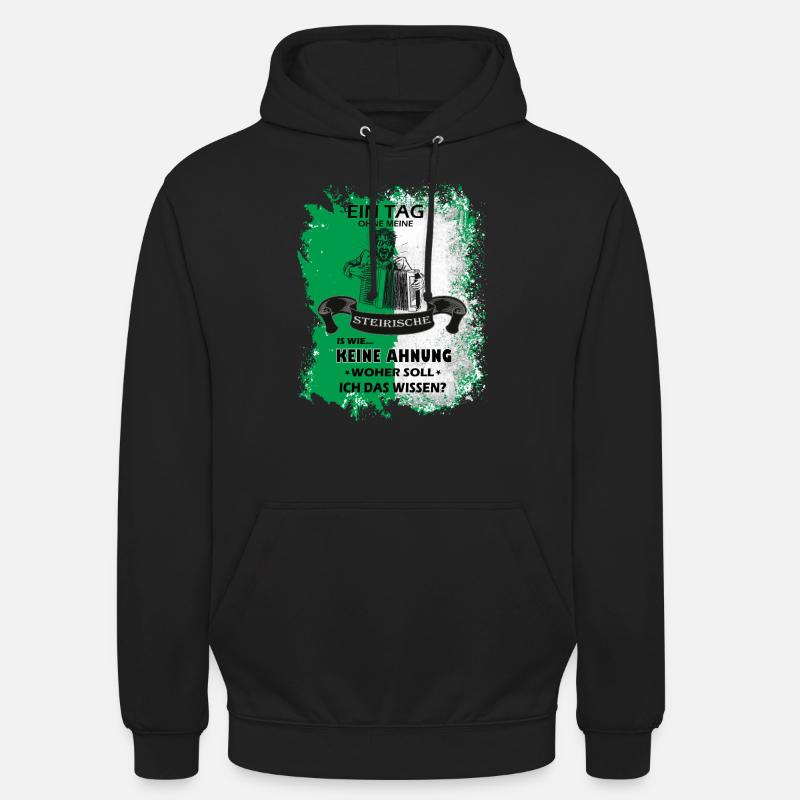 Steiermark Spruch Steirische Harmonika - Unisex Hoodie - Schwarz