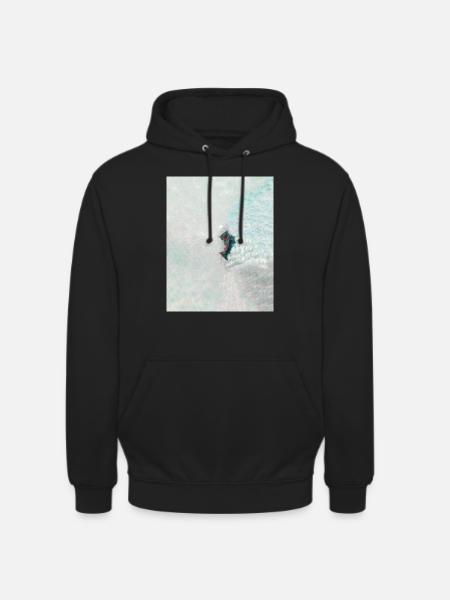The abstract in blue - Unisex Hoodie - black