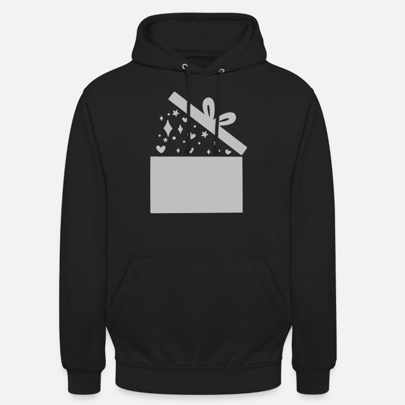 Geschenk einfärbig - Unisex Hoodie - Schwarz