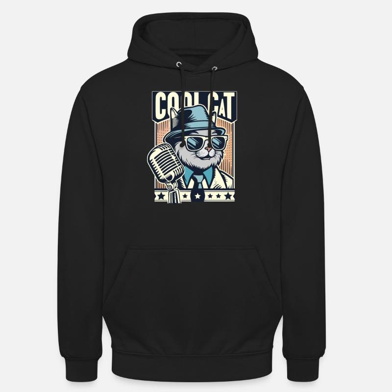 Coolcat (en anglais seulement) - Sweat-shirt à capuche unisexe - noir