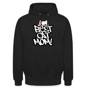 Best Cat mom - Unisex Hoodie - Schwarz - Vorne - Alina (178cm) & Michal (187cm)