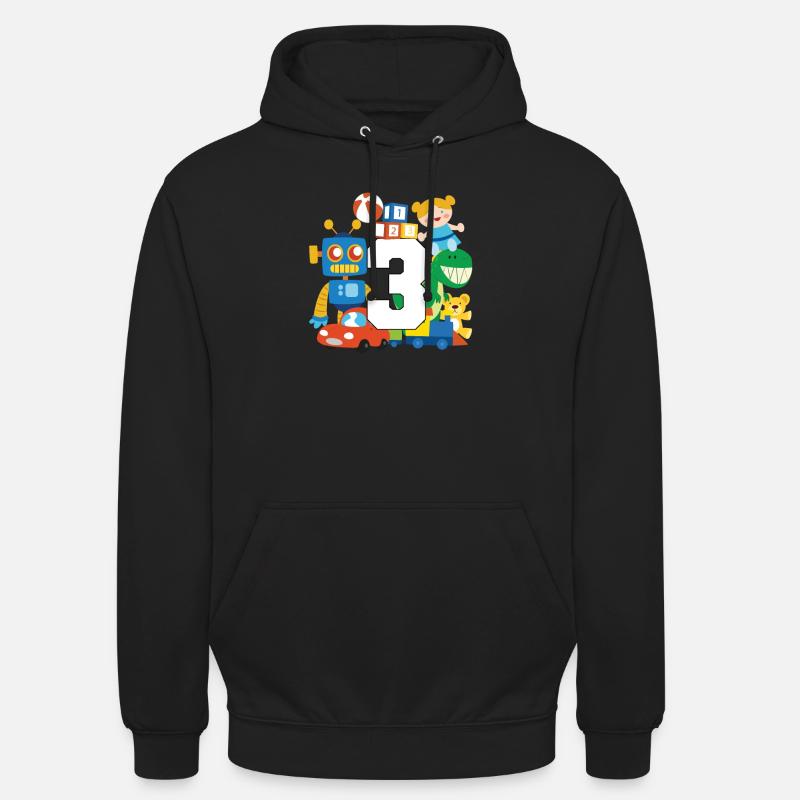 3ème anniversaire - Sweat-shirt à capuche unisexe - noir