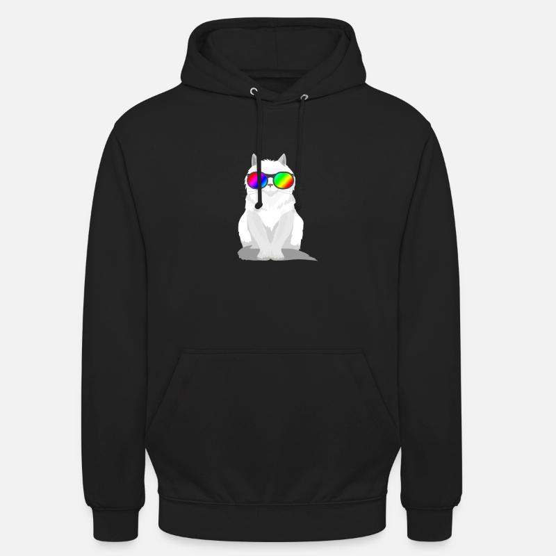 Chat lgbt - Sweat-shirt à capuche unisexe - noir
