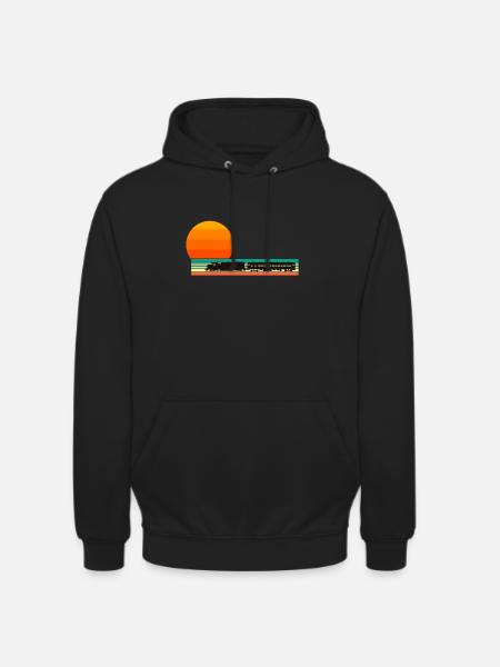 Train trains train modèle - Sweat-shirt à capuche unisexe - noir