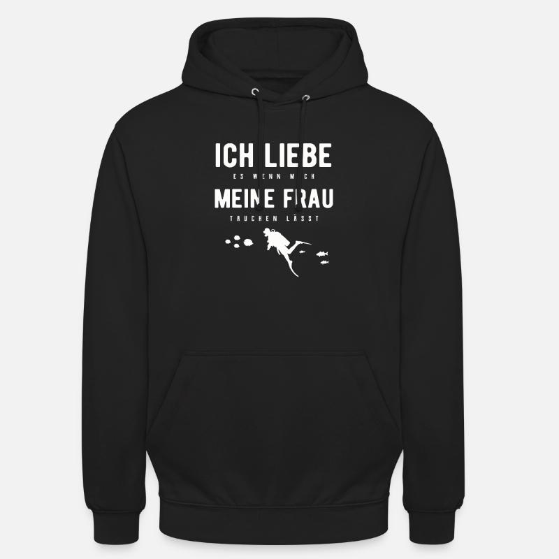 Tauchen - Unisex Hoodie - Schwarz