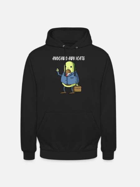 Advokat avocado jurist advokat advokat gave - Hættetrøje unisex - sort