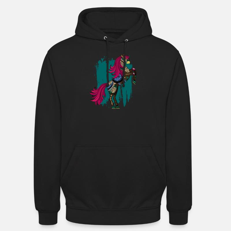Cheval cheval amoureux de chevaux cadeau cheval équitation - Sweat-shirt à capuche unisexe - noir