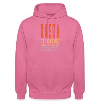 Salsa Rueda Latino Tanz T-Shirt - Unisex Hoodie - Pink - Vorne - Alina (178cm) & Michal (187cm)