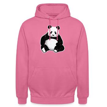 Great Panda Giant Panda - Unisex Hoodie - pink - Front - Alina (178cm) & Michal (187cm)