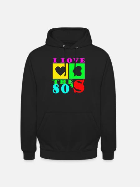 I Love The 80s - Uniseks hoodie - zwart