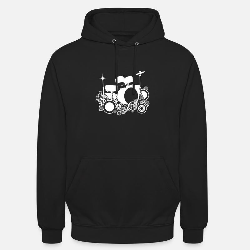Batterie Percussion Percussion - Sweat-shirt à capuche unisexe - noir