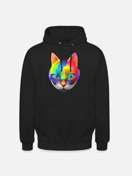 digital cat - Unisex Hoodie - Schwarz