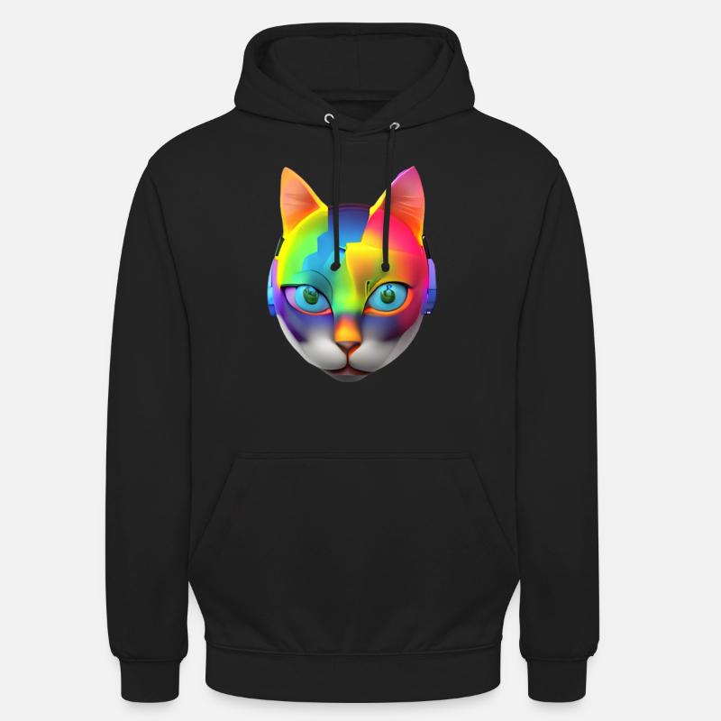 digital cat - Unisex Hoodie - Schwarz