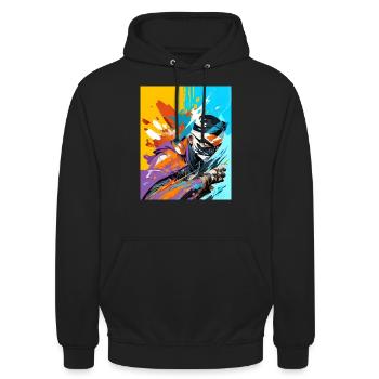 Ninja dash - Unisex Hoodie - black - Front - Alina (178cm) & Michal (187cm)
