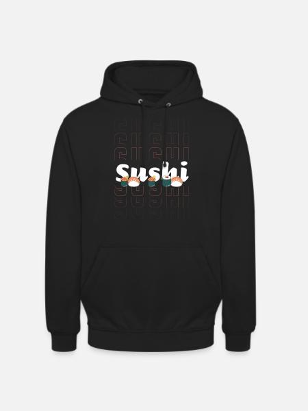 Sushi Fish Kawaii - Unisex Hoodie - black