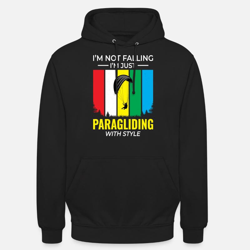 Gleitschirmpilot Gleitschirm Abenteuer Outdoor - Unisex Hoodie - Schwarz