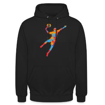 Padel Tennis Colorful Padel Players Padel Tennis Padel - Unisex Hoodie - black - Front - Alina (178cm) & Michal (187cm)
