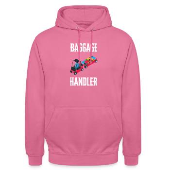 Baggage Handler Airfield Airport Worker - Unisex Hoodie - pink - Front - Alina (178cm) & Michal (187cm)