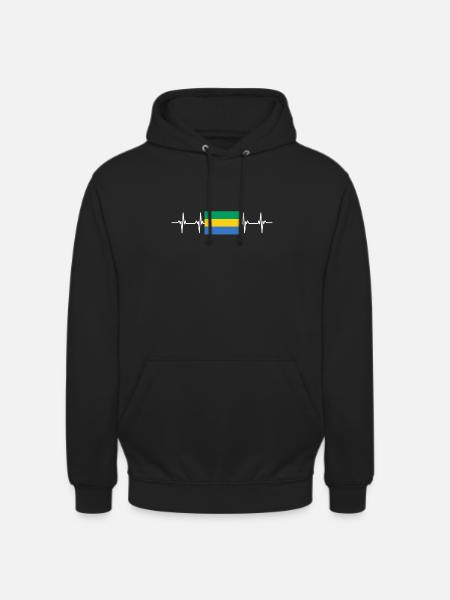 African Flag - Gabon - Unisex Hoodie - black