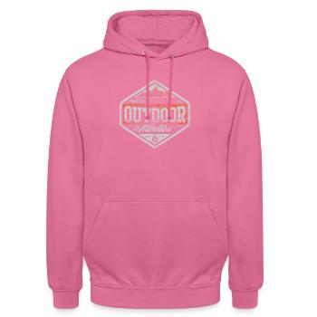 Outdoor Adventure - Sweat-shirt à capuche unisexe - rose - Devant - Alina (178cm) & Michal (187cm)