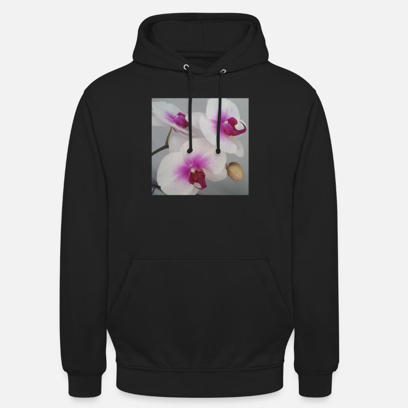 Orchidée - Sweat-shirt à capuche unisexe - noir