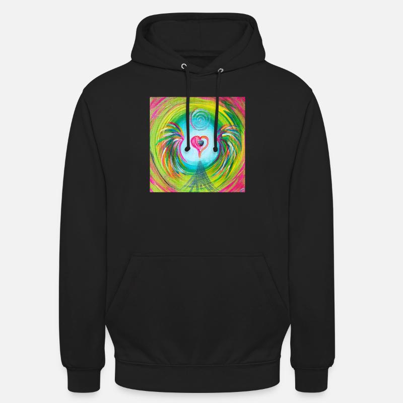 Herzengel "dissolving hate, resentment & anger - Unisex Hoodie - black