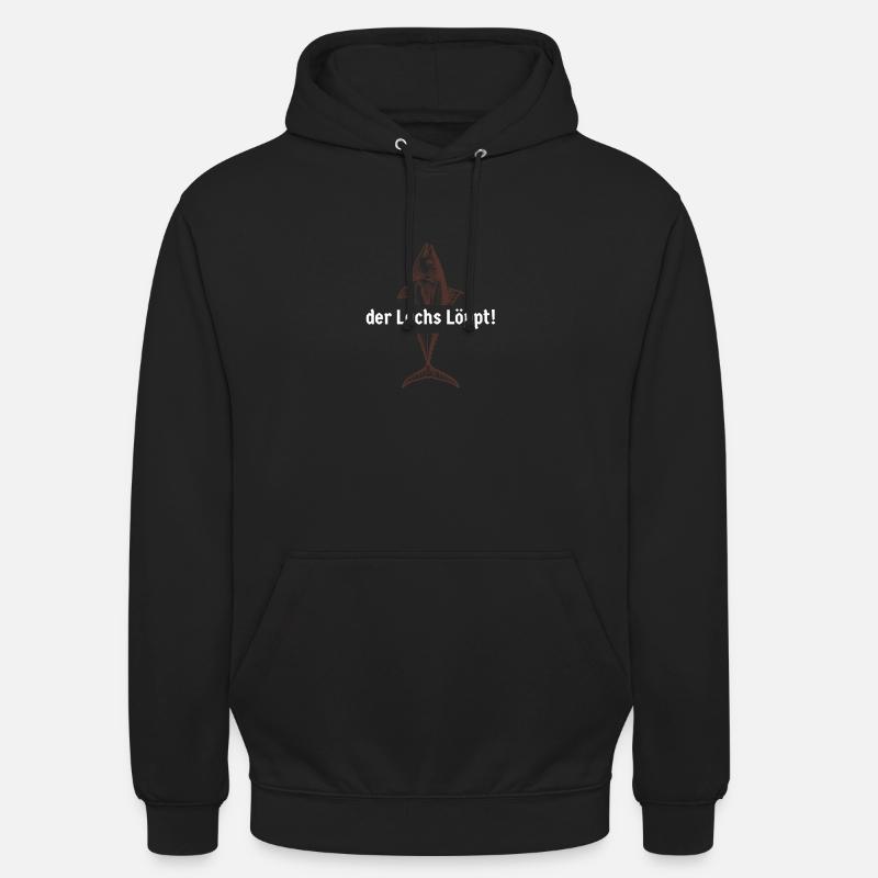 Der Lachs löppt! - Unisex Hoodie - Schwarz