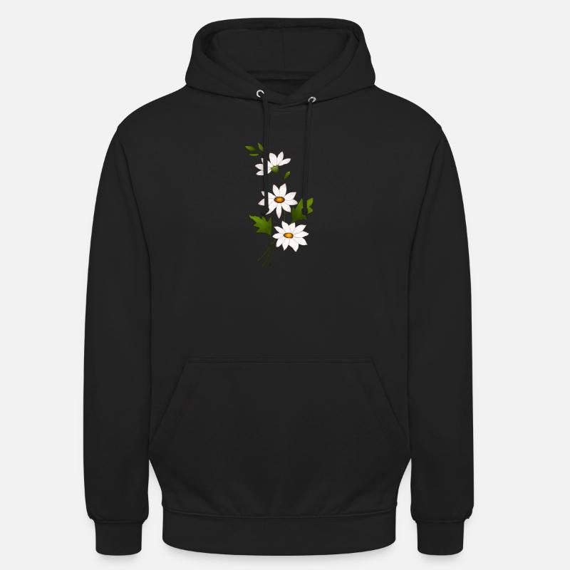 Gänseblümchenblüten - Unisex Hoodie - Schwarz
