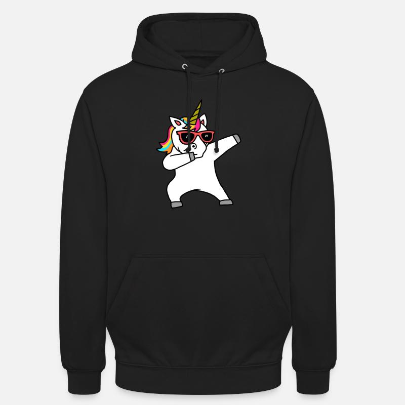 Dabbing Licorne Mignon - Sweat-shirt à capuche unisexe - noir